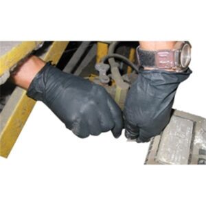 Disposable Nitrile Gloves, X-Large, Black, 10 Boxes/100 Each