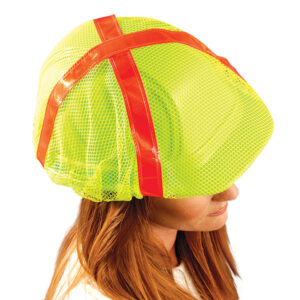 OccuNomix High-Vis Regular-Brim Hard Hat Cover, Yellow, 1/Each